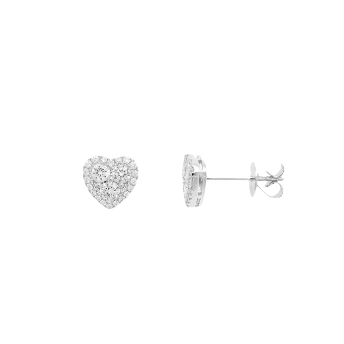 18K White Gold Earrings Finished